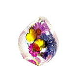 Real Butterfly & Flowers in Tear Drop Resin Paperweight Yellow Butterfly – Desktop Decoration (2.5” x 2.5” x 1.5”)