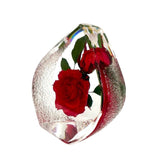 Real Flower Red Rose – Resin Tear Drop Paperweight (2.5” x 2.5” x 1.5”)