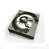 Real Bark Scorpion and Emperor Scorpion White / Black Yin-Yang Necklace Real Nature Gift