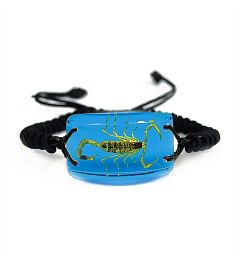 Real Bark Scorpion Bracelet  Rectangle Shaped Real Nature Gift With Box