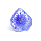 Real Flower Purple – Resin Tear Drop Paperweight (2.5” x 2.5” x 1.5”)