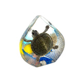 Real Turtle in Tear Drop Resin Paperweight Desktop Decoration Real Nature Gifts