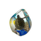 Real Turtle in Tear Drop Resin Paperweight Desktop Decoration Real Nature Gifts