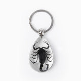 Real Black Scorpion Keychain in Clear Resin Teardrop Real Nature Gifts