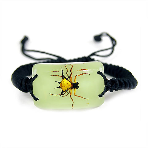 Real Spider Spiny Bracelet Glow In The Dark Real Nature Gift