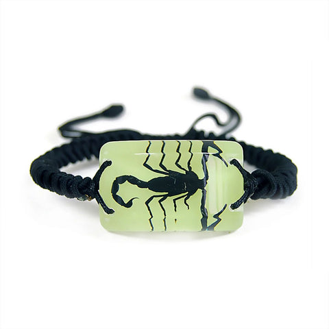 Real Black Scorpion Bracelet Glow In The Dark Real Nature Gift
